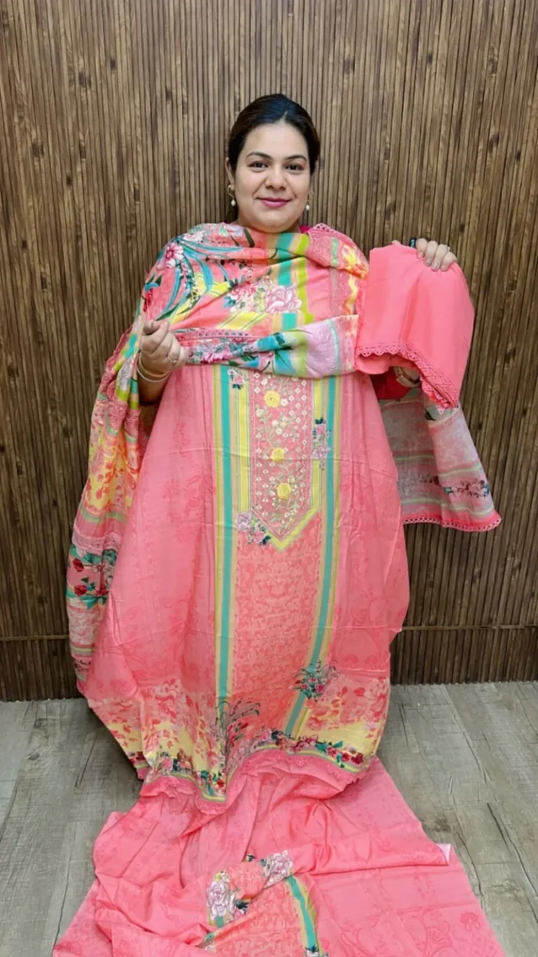 Beautiful designer cotton suit ccc157pink