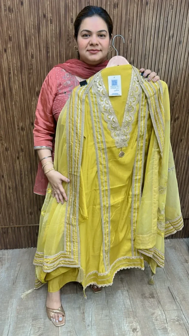 Beautiful kanjivaram suit ccc157yellow