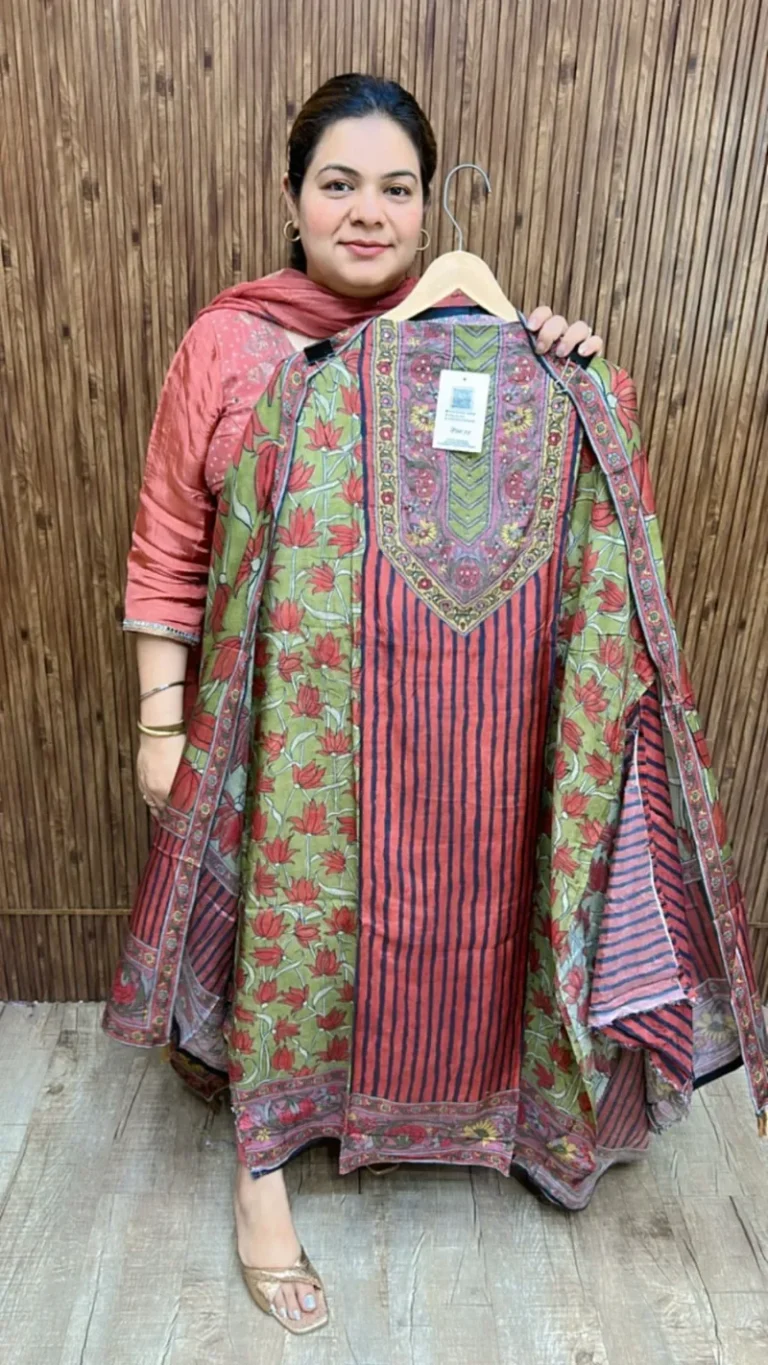 Beautiful leaf print suit ccc156