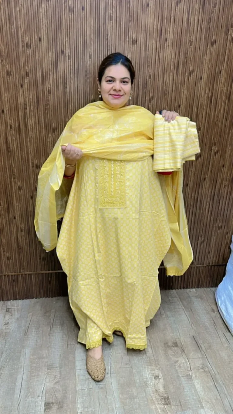 Designer cotton suit ccc158yellow