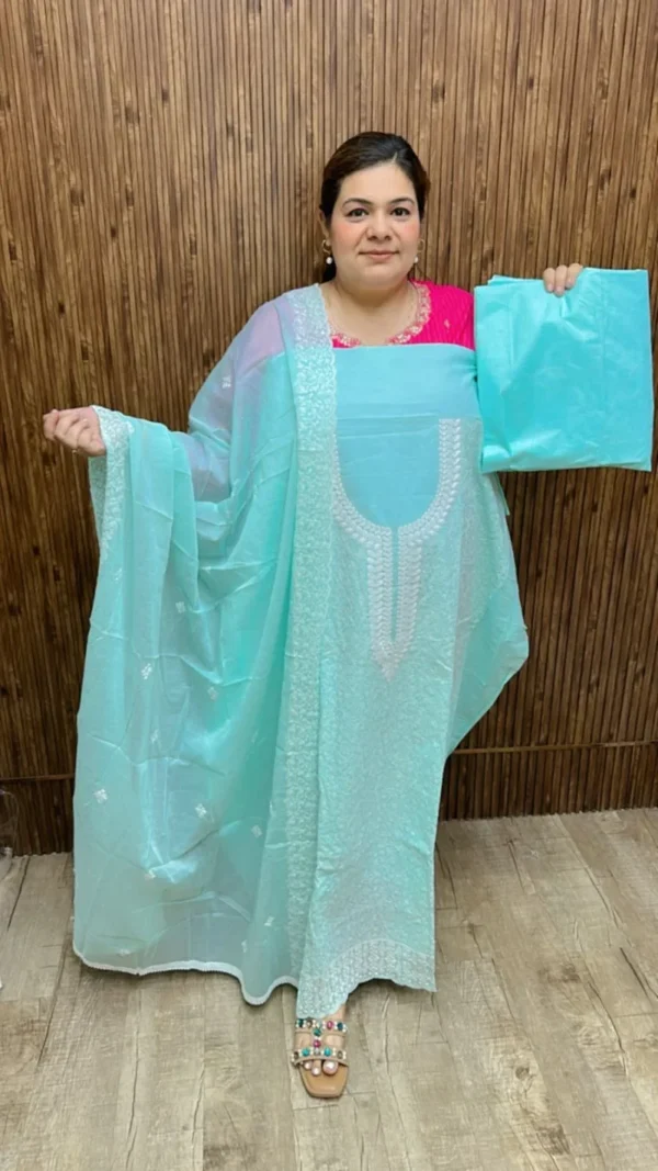Stunning embroidery suit ccc150blue