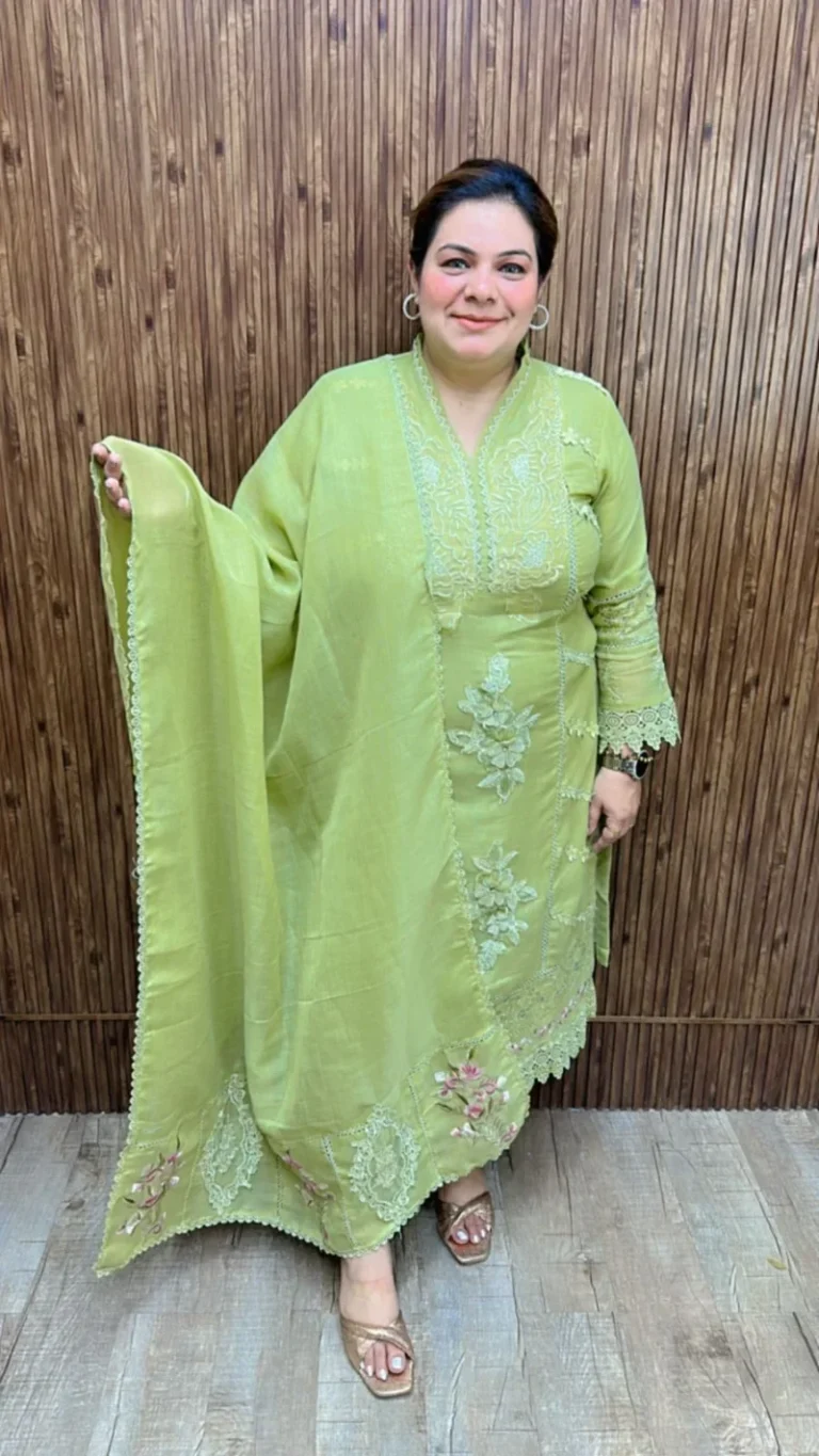 Stunning lining cotton suit ccc142green