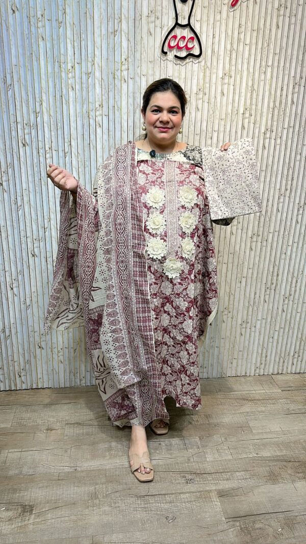 Beautiful 3d flower suit ccc254rust