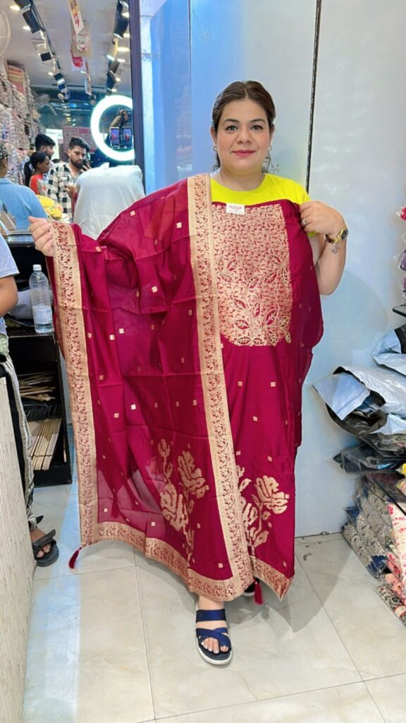 Beautiful banarasi silk suit ccc294maroon