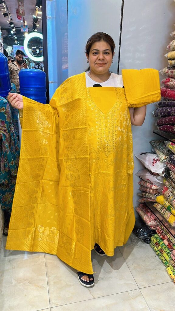Beautiful banarasi silk suit ccc324