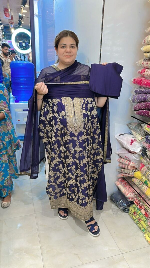 Beautiful banarasi suit ccc324purple