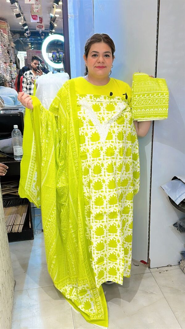 Beautiful cotton suit ccc303green