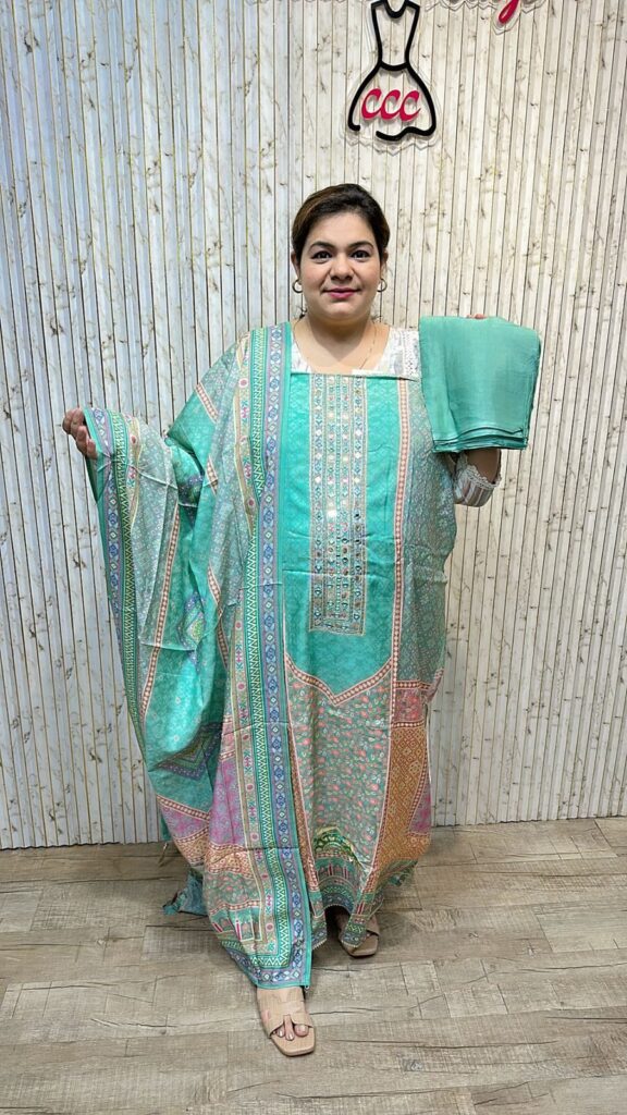Beautiful crepe suit ccc250green
