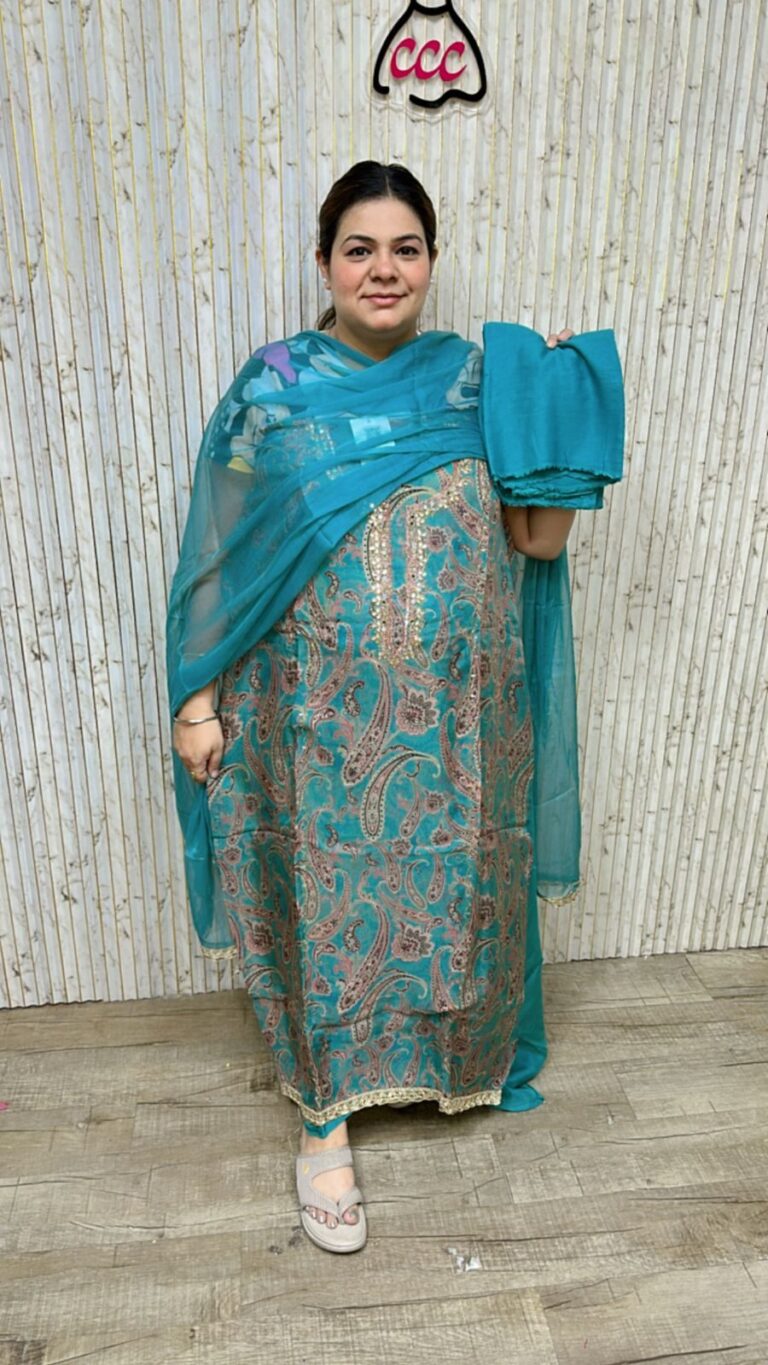 Beautiful designer organza suit ccc200
