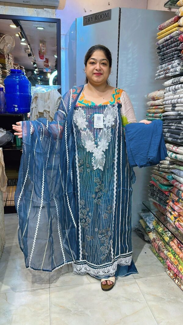 Beautiful Designer Suit With Flower Work CCC463
