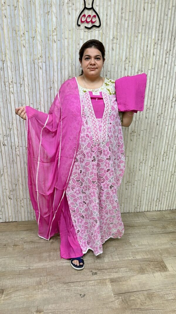 Beautiful floral cut suit ccc315pink