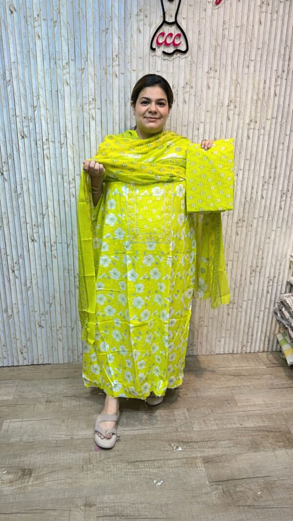 Beautiful flower print cotton suit ccc224