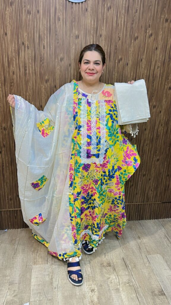 Beautiful flower print cotton suit ccc305