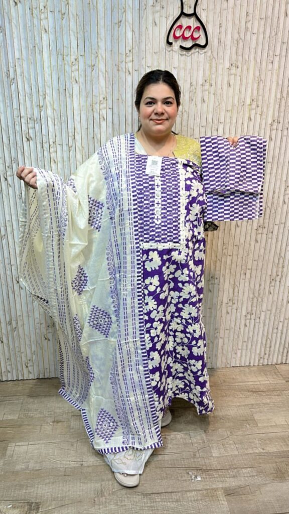 Beautiful flower print suit ccc210purple