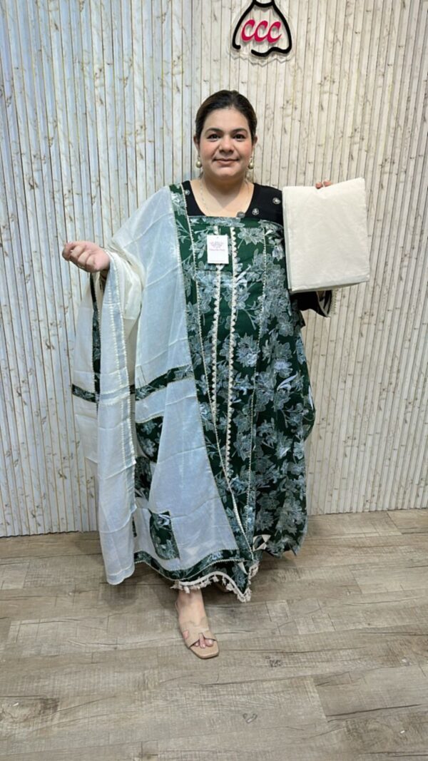 Beautiful flower print suit ccc264green