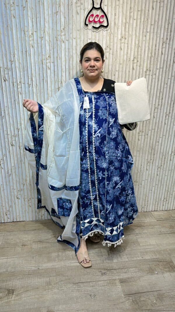 Beautiful flower print suit ccc264navy