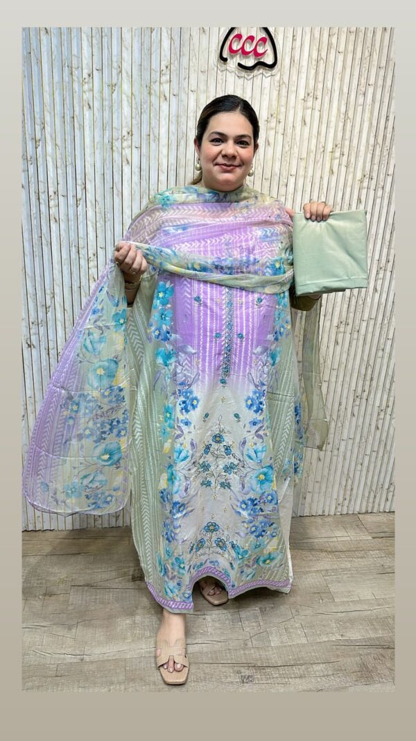 Beautiful flower print suit ccc270green