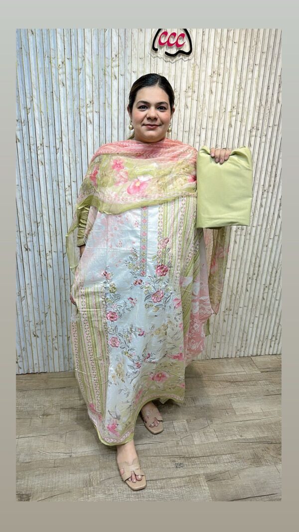 Beautiful flower print suit ccc270mustard