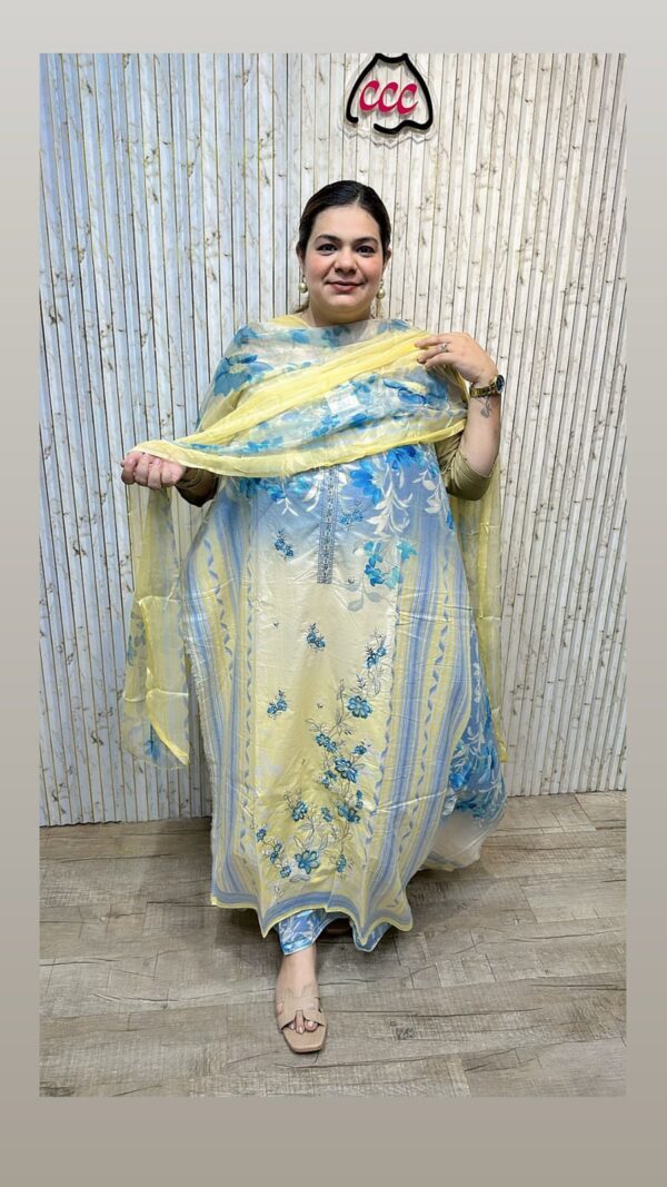 Beautiful flower print suit ccc270yell