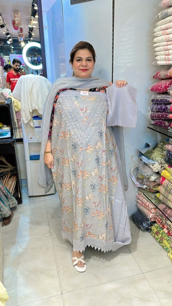 Beautiful Flower Print Suit CCC358 - Image 4