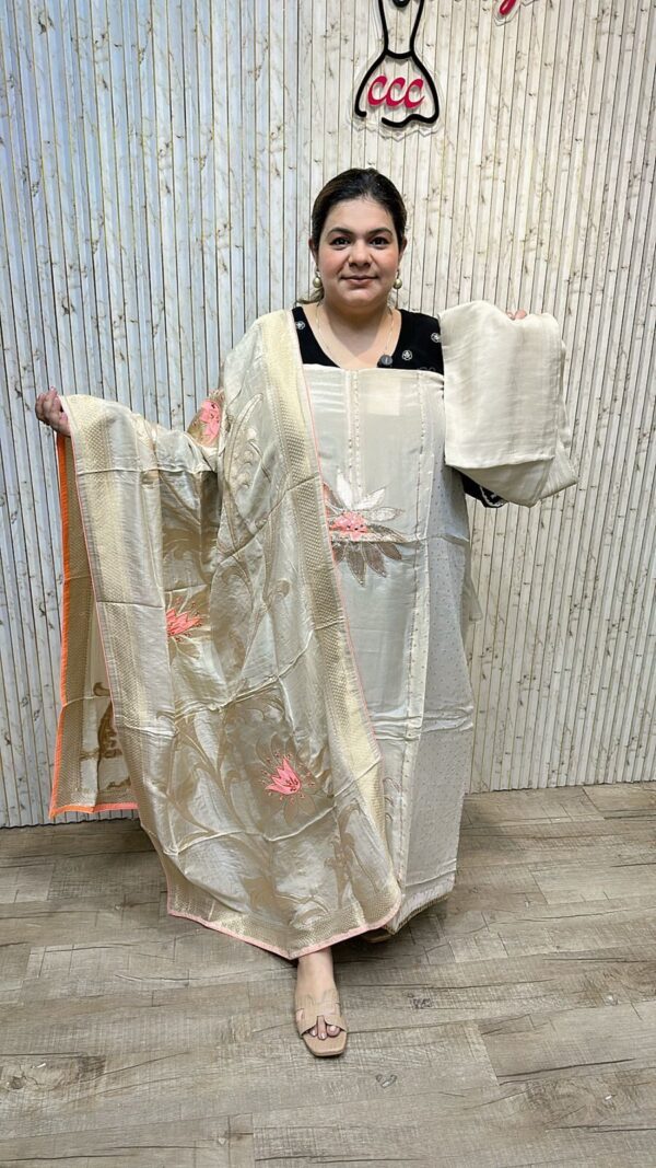 Beautiful kanjivaram suit ccc263white
