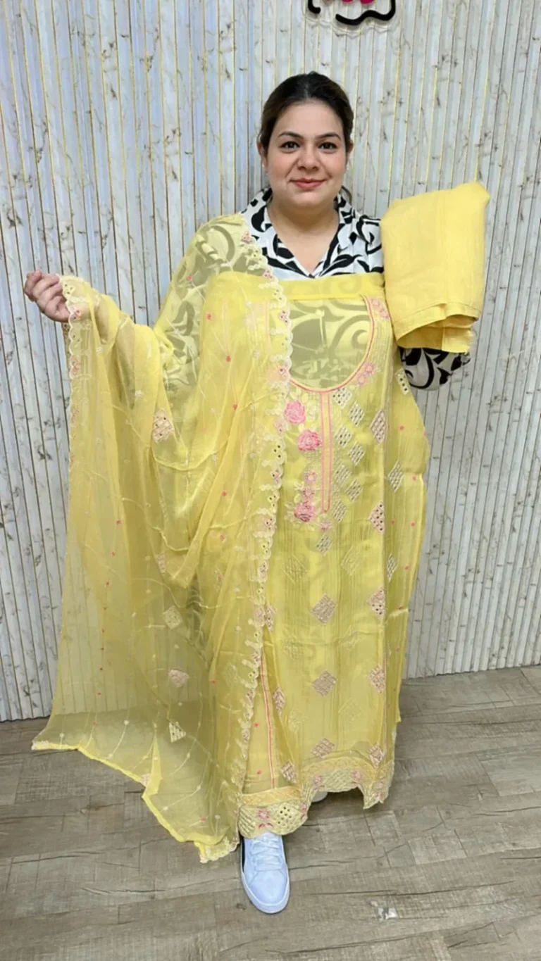 Beautiful organza suit ccc1914