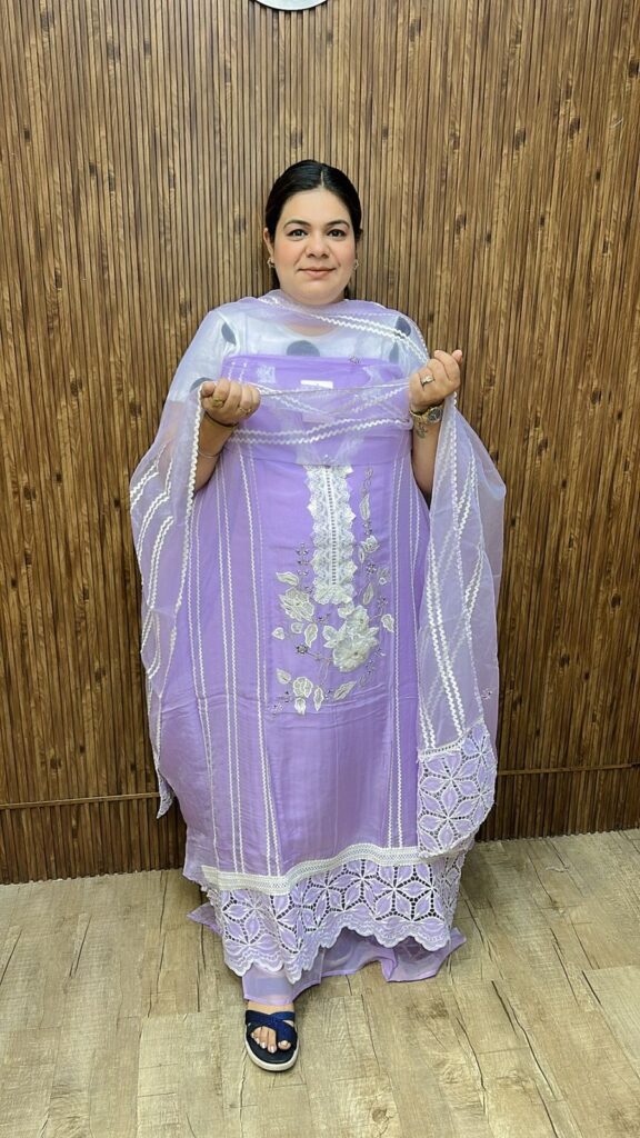 Beautiful organza suit ccc287pu