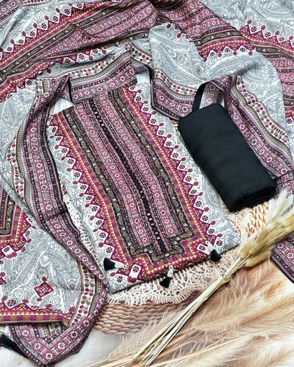 Beautiful printed muslin suit ccc274 pink