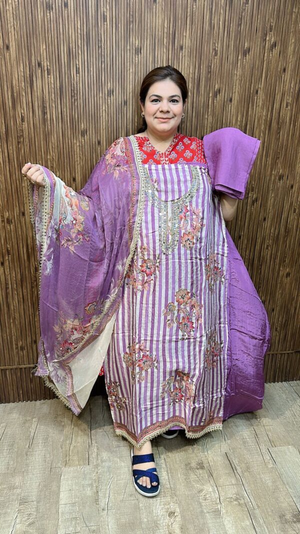 Beautiful stripped suit ccc301purple