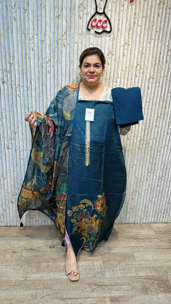 Beautiful suit flower print ccc251blue