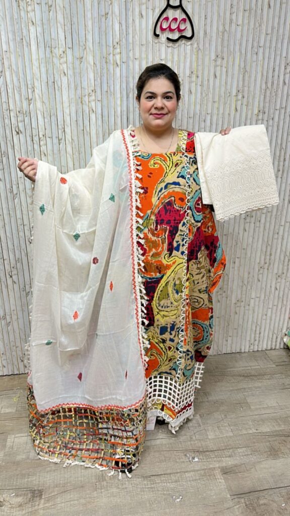 Beautiful suit lace work ccc239o