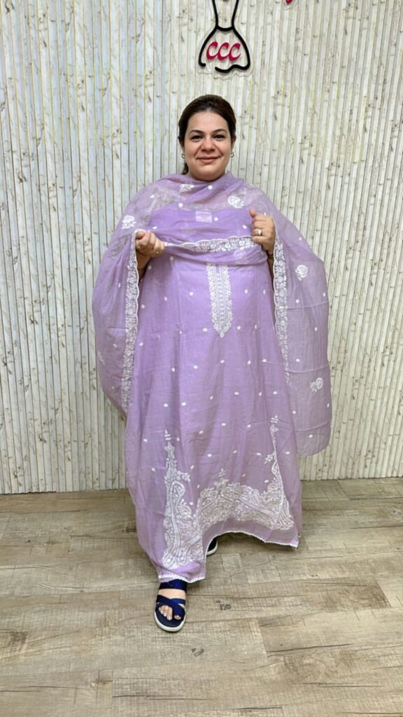 Beautiful suit with embroidery work ccc314purple