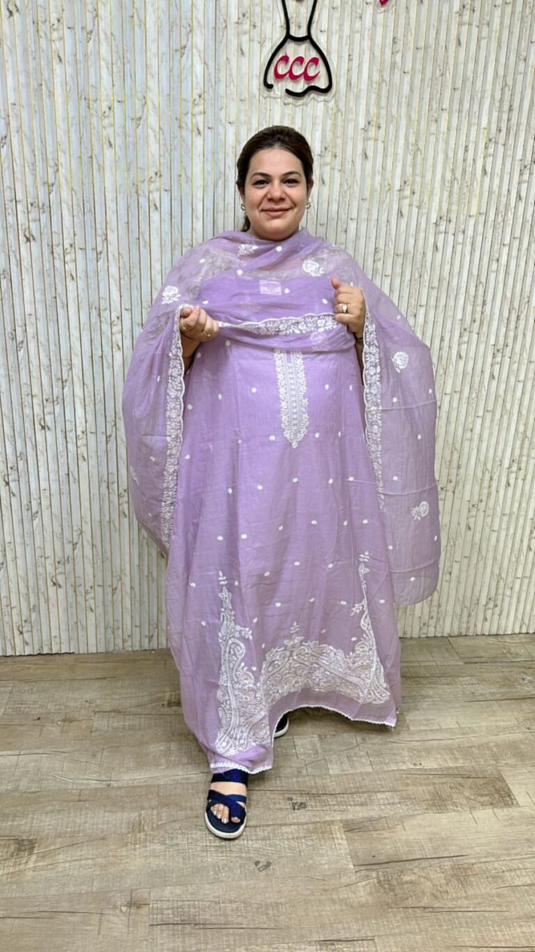 Beautiful suit with embroidery work ccc314purple