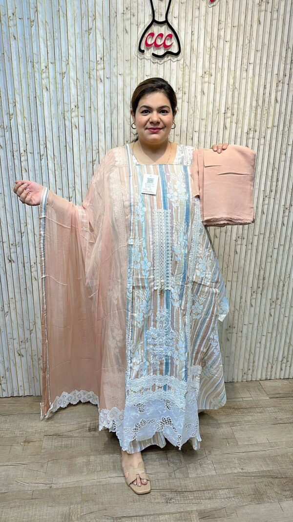 Beautiful suit with lace work ccc252peach