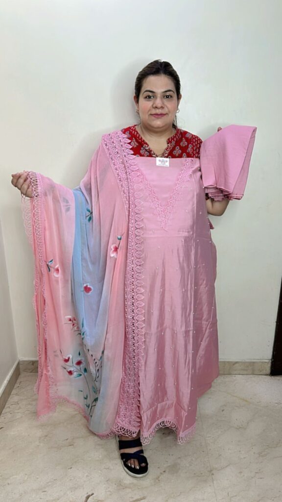 Beautiful suit with lace work ccc317p