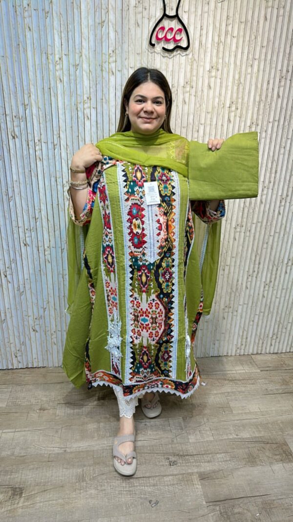 Designer cotton suit ccc275green