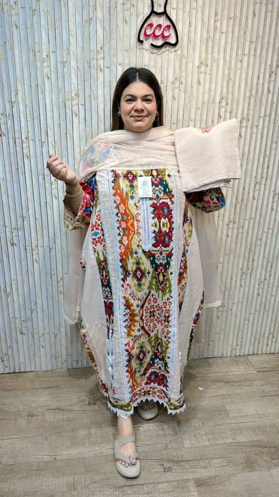 Designer cotton suit ccc275white
