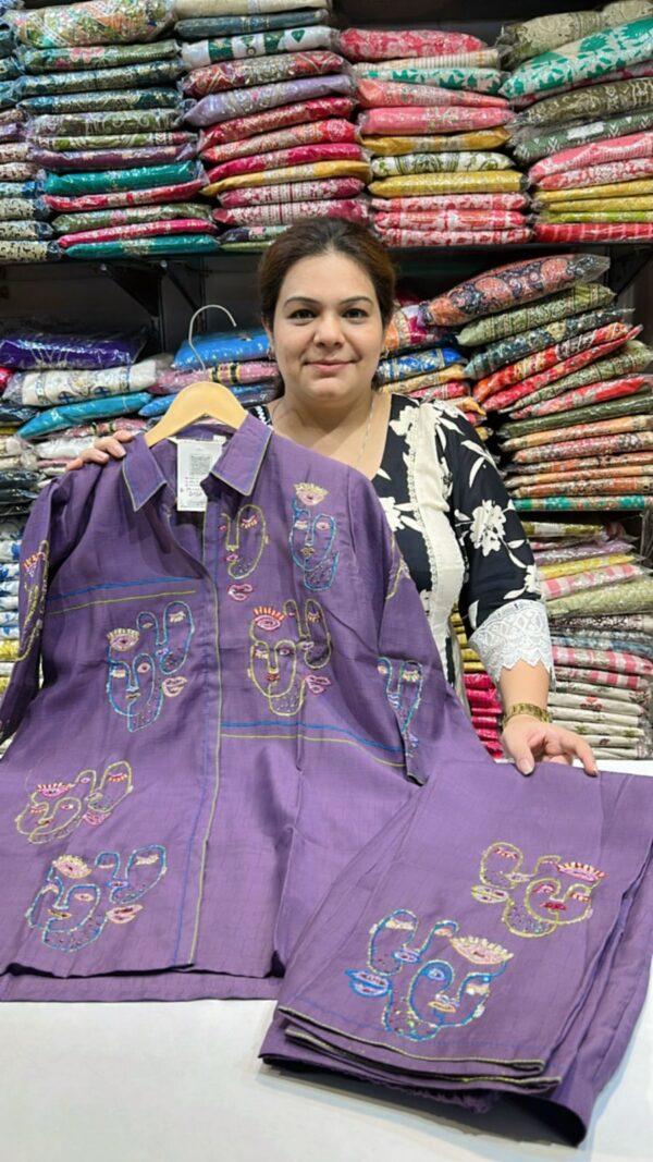 Pure Cotton Cord-Set With Embroidery Work PC515