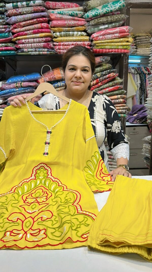 Pure Cotton Cordset With Embroidery Work PC517
