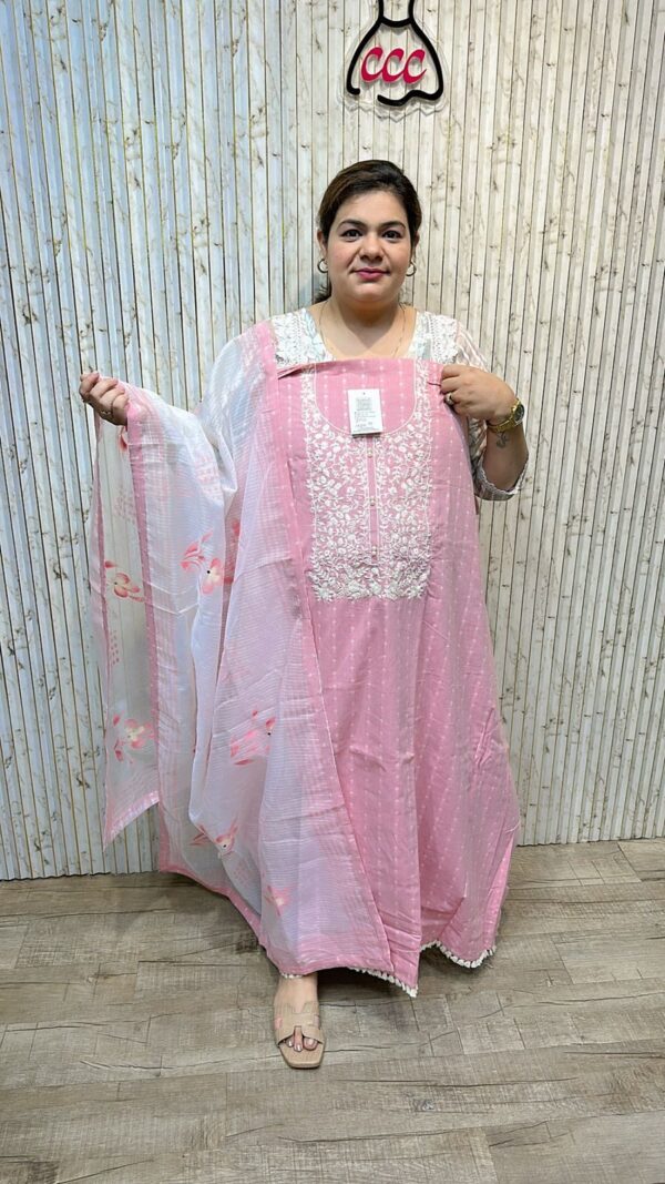 Stunning embroidery suit ccc249pink