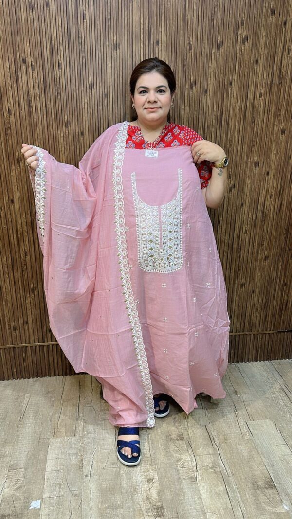 Stunning suit with embroidery work ccc297pink