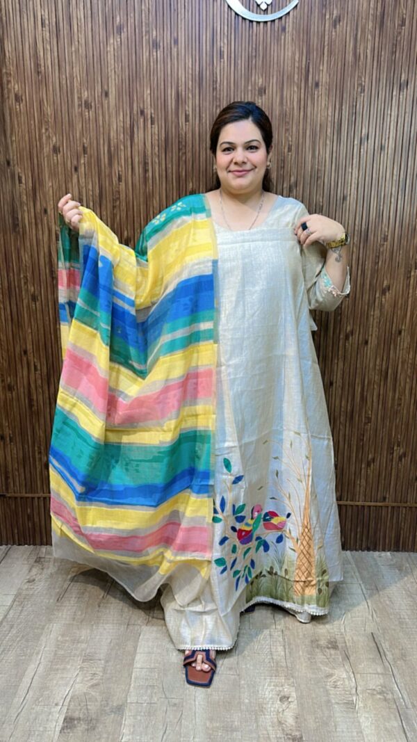 Beautiful Trussell Silk Suits With Birds Print CCC526 - Image 3