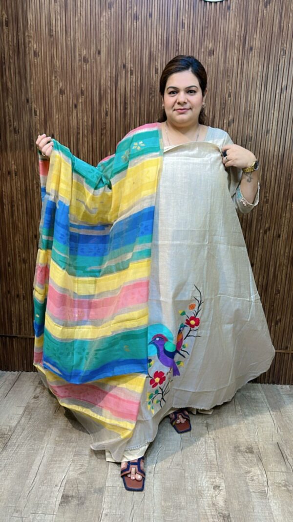 Beautiful Trussell Silk Suits With Birds Print CCC526 - Image 2