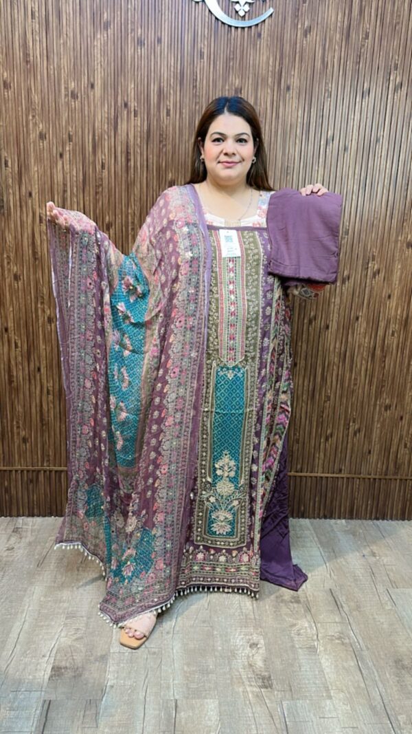 Beautiful Designer Crepe suit CCC546 - Image 3