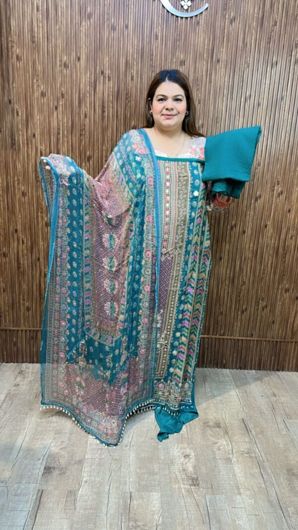 Beautiful Designer Crepe suit CCC546
