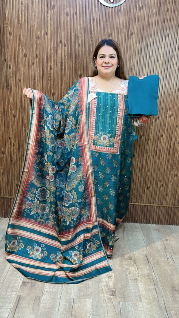 Stunning Designer Chanderi Silk Suit CCC 544 - Image 3