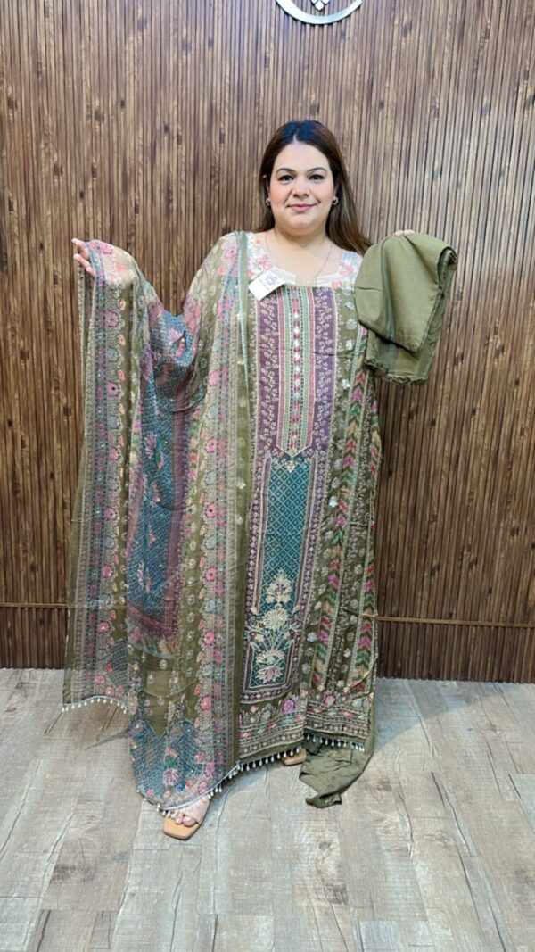 Beautiful Designer Crepe suit CCC546 - Image 4