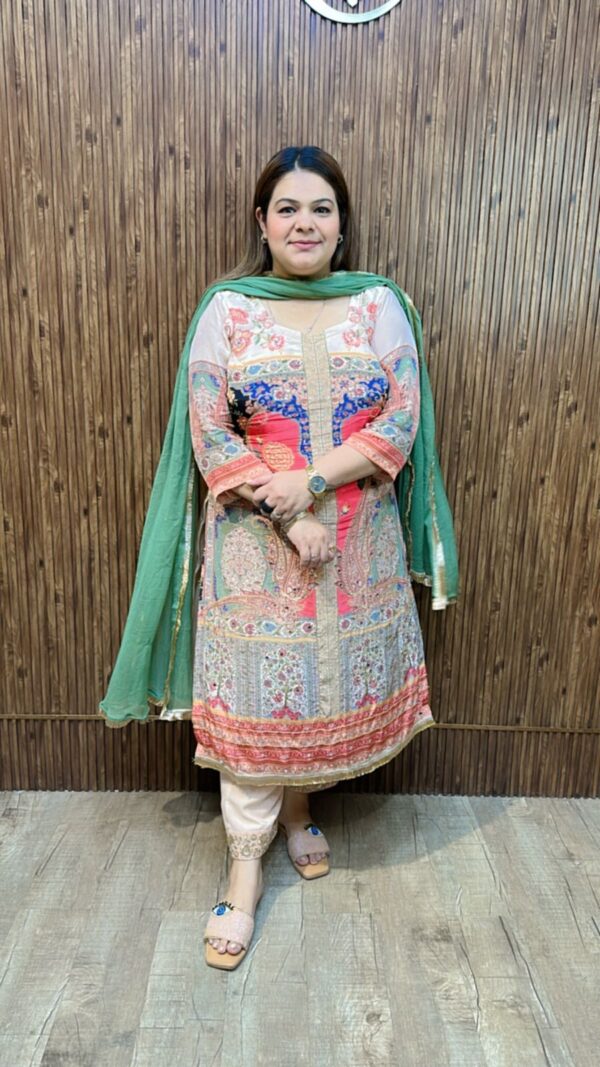 Beautiful Designer Crepe suit CCC38