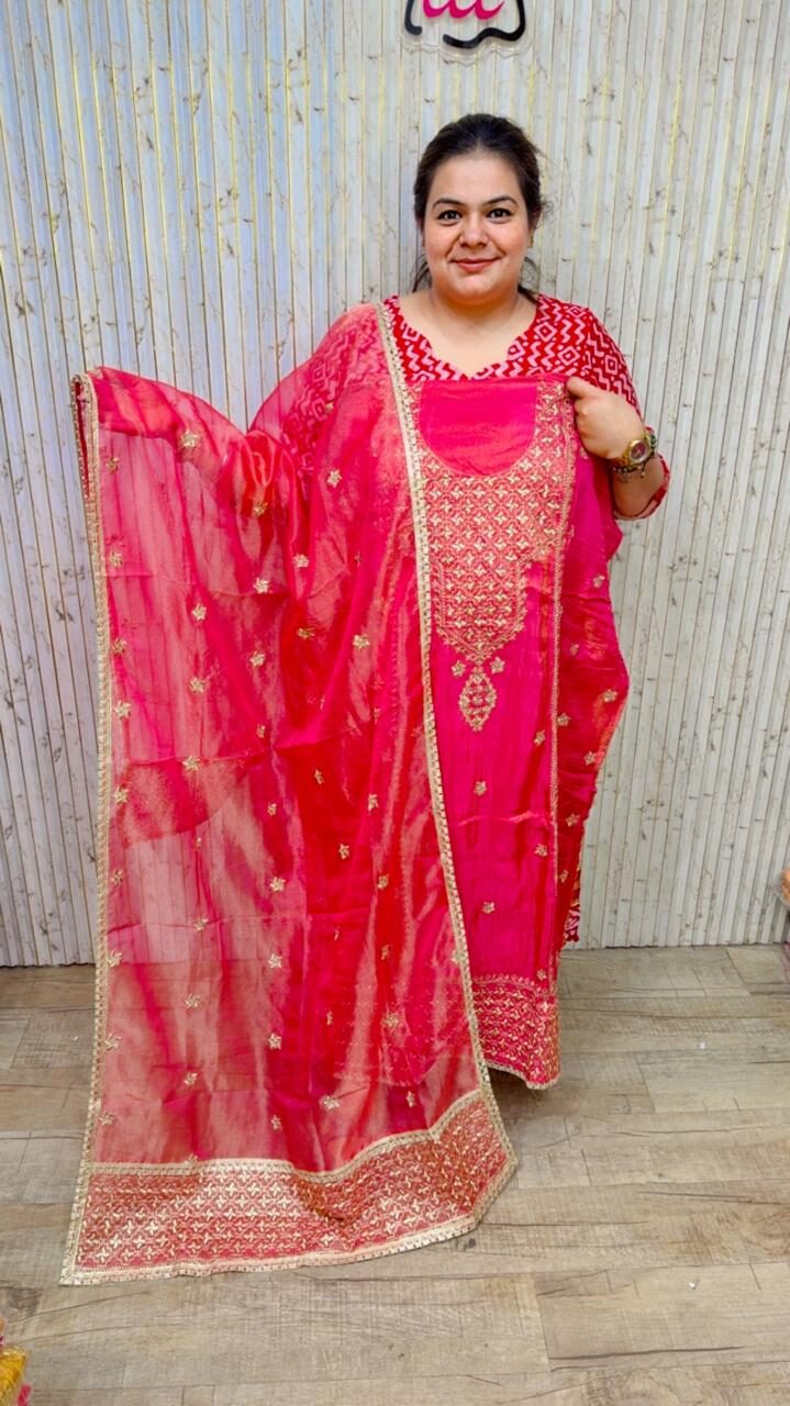 Beautiful khanjivarm Suit With With Hand Work CCC 32