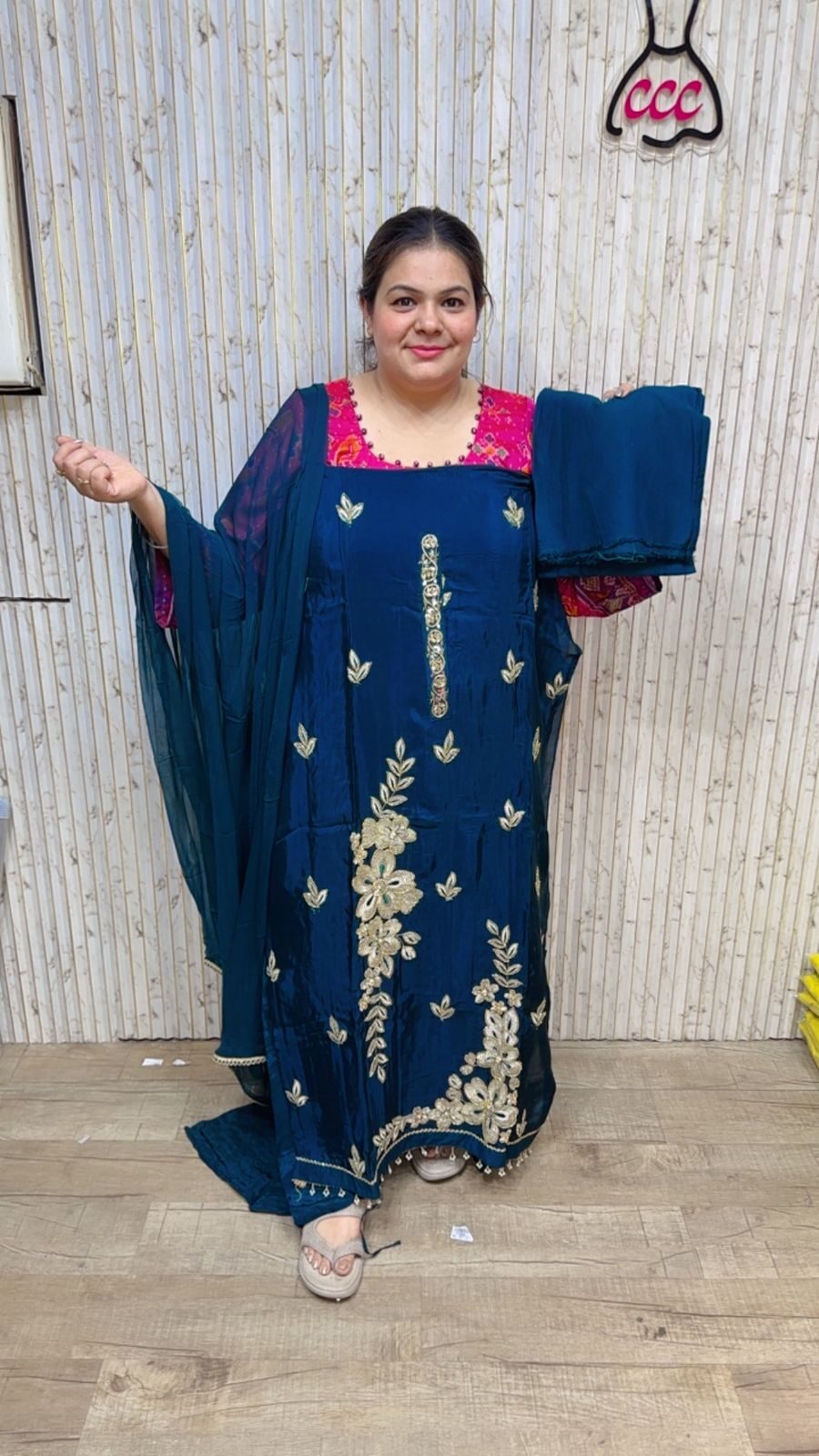 Stunning Upada Silk Suit CCC 46 - Image 4